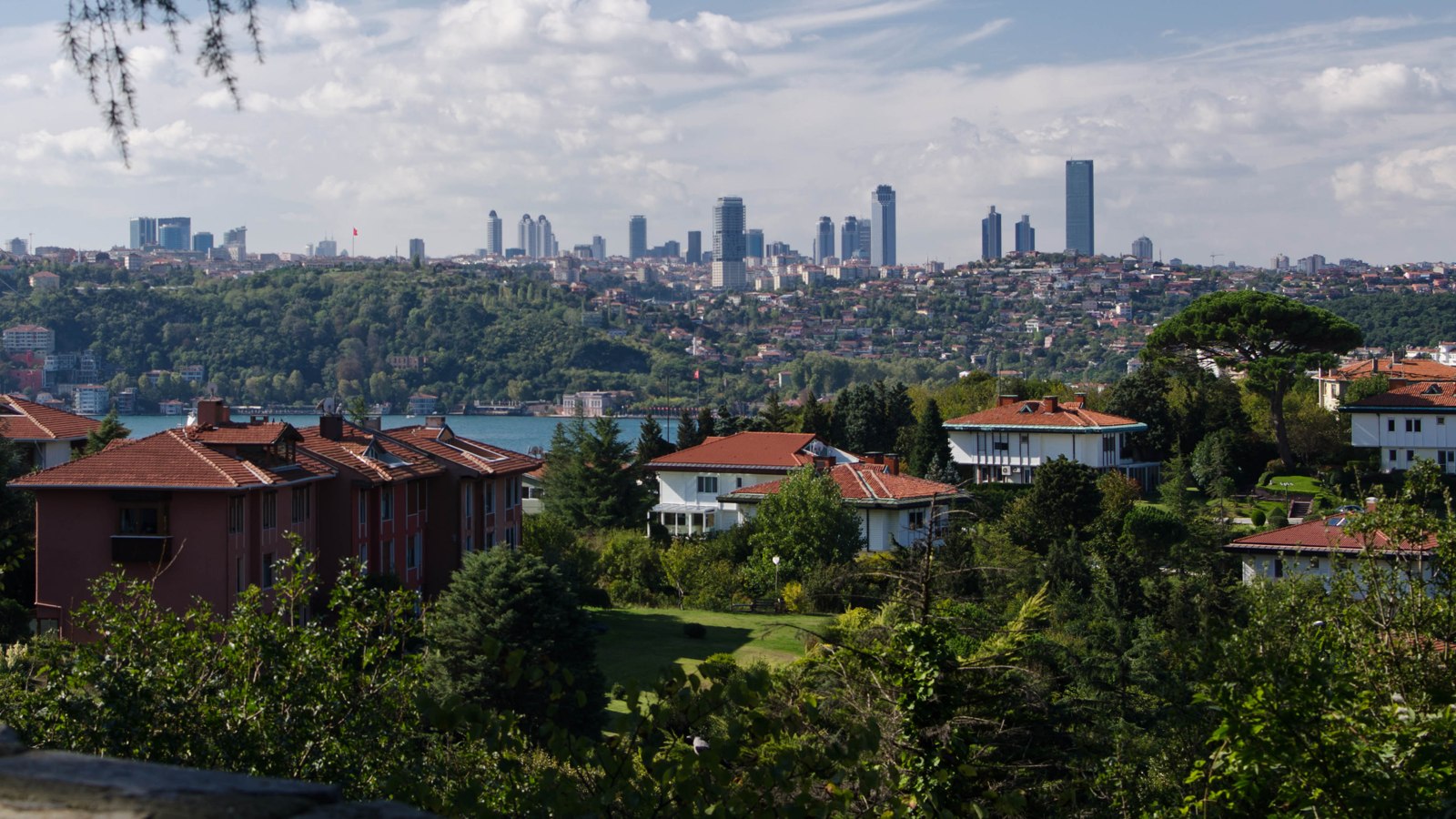 Levent skyline across the Bosphorus, Istanbul